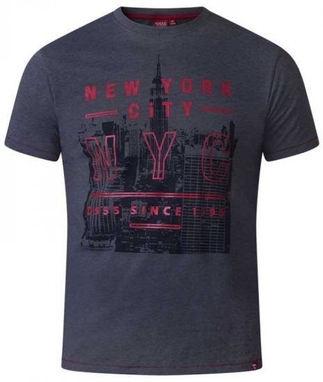 D555 Alex T-shirt Charcoal - Тениски - мъжки тениски големи размери