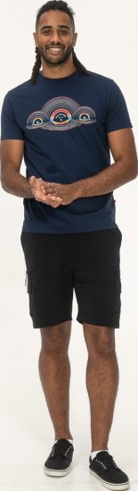 D555 Cheltenham Record With Reflection Printed T-shirt French Navy - Тениски - мъжки тениски големи размери