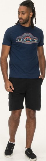 D555 Cheltenham Record With Reflection Printed T-shirt French Navy - Тениски - мъжки тениски големи размери