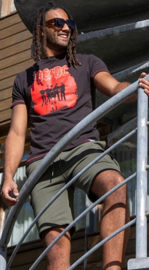 D555 Uxbridge Official AC/DC Band Printed Crew Neck T-Shirt Washed Black TALL SIZES - МЪЖКО ОБЛЕКЛО MT-6XLT - дрехи за високи мъже