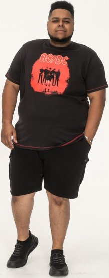 D555 Uxbridge Official AC/DC Band Printed Crew Neck T-Shirt Washed Black TALL SIZES - МЪЖКО ОБЛЕКЛО MT-6XLT - дрехи за високи мъже