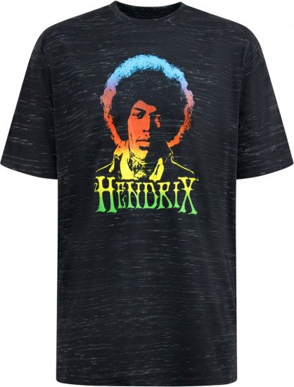 D555 Hendrix Official Jimi Hendrix Printed Crew Neck T-Shirt Black Reno - Тениски на групи - 