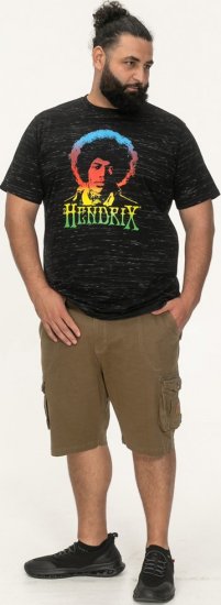 D555 Hendrix Official Jimi Hendrix Printed Crew Neck T-Shirt Black Reno - Тениски на групи - 