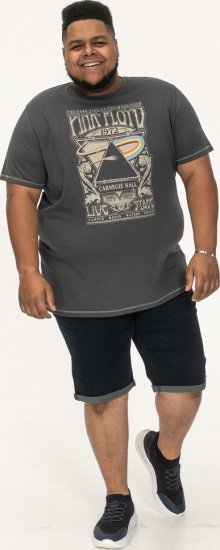 D555 HANLEY Official Pink Floyd Crew Neck T-Shirt Dark Grey TALL SIZES - МЪЖКО ОБЛЕКЛО MT-6XLT - дрехи за високи мъже
