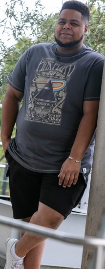D555 HANLEY Official Pink Floyd Crew Neck T-Shirt Dark Grey TALL SIZES - МЪЖКО ОБЛЕКЛО MT-6XLT - дрехи за високи мъже