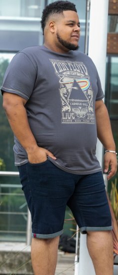 D555 HANLEY Official Pink Floyd Crew Neck T-Shirt Dark Grey TALL SIZES - МЪЖКО ОБЛЕКЛО MT-6XLT - дрехи за високи мъже