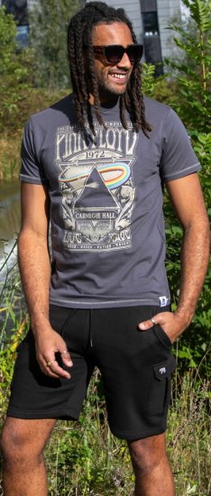 D555 HANLEY Official Pink Floyd Crew Neck T-Shirt Dark Grey TALL SIZES - МЪЖКО ОБЛЕКЛО MT-6XLT - дрехи за високи мъже
