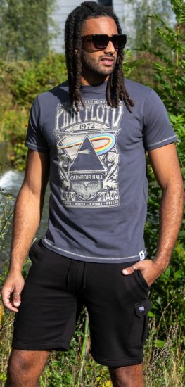 D555 HANLEY Official Pink Floyd Crew Neck T-Shirt Dark Grey TALL SIZES - МЪЖКО ОБЛЕКЛО MT-6XLT - дрехи за високи мъже