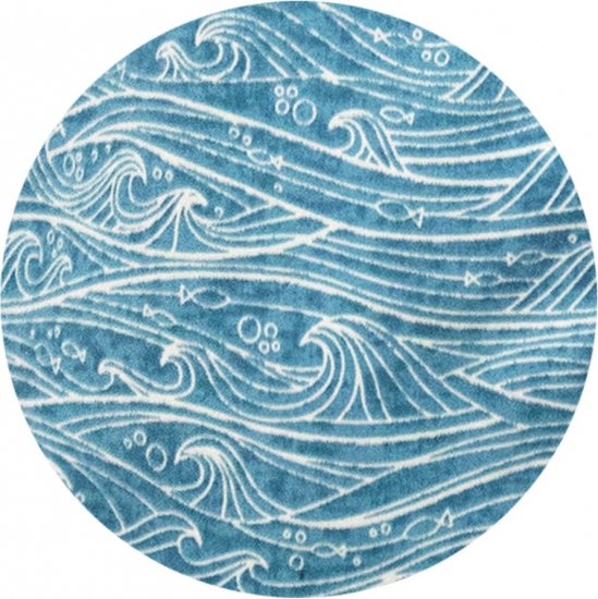 D555 Torquay AOP Short Sleeve Button Down Collar Shirt Blue Wave - Ризи - мъжки ризи големи размери