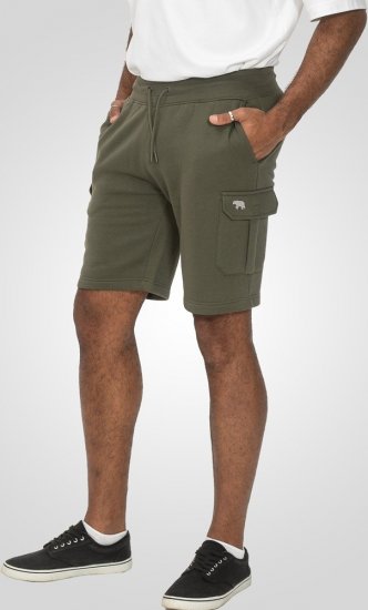 D555 Wigan 1 Elasticated Waist Fleece Cargo Shorts Khaki - Спортни панталони & Kъси панталони - мъжки спортни панталони големи размери