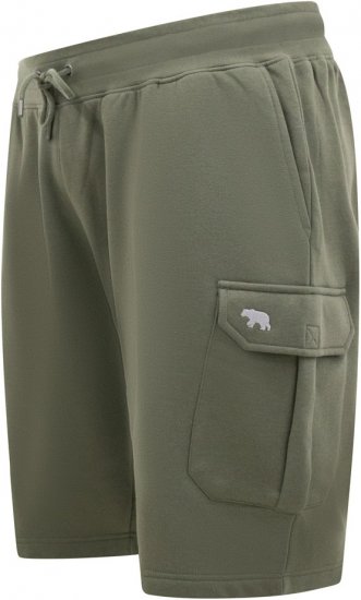 D555 Wigan 1 Elasticated Waist Fleece Cargo Shorts Khaki - Спортни панталони & Kъси панталони - мъжки спортни панталони големи размери
