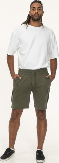D555 Wigan 1 Elasticated Waist Fleece Cargo Shorts Khaki - Спортни панталони & Kъси панталони - мъжки спортни панталони големи размери