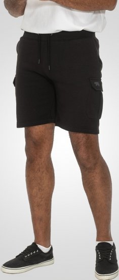 D555 Wigan 2 Elasticated Waist Fleece Cargo Shorts Black - Спортни панталони & Kъси панталони - мъжки спортни панталони големи размери