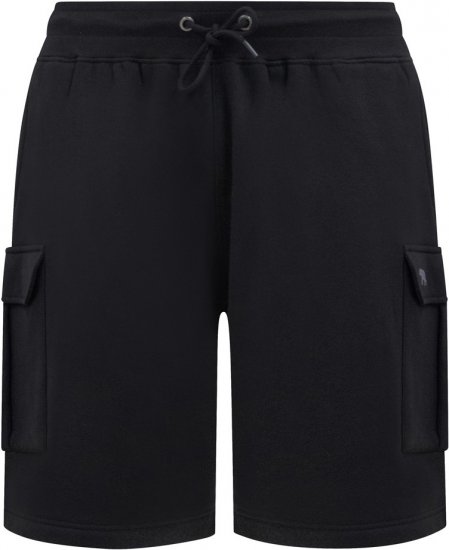 D555 Wigan 2 Elasticated Waist Fleece Cargo Shorts Black - Спортни панталони & Kъси панталони - мъжки спортни панталони големи размери