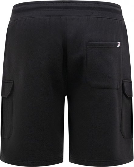 D555 Wigan 2 Elasticated Waist Fleece Cargo Shorts Black - Спортни панталони & Kъси панталони - мъжки спортни панталони големи размери