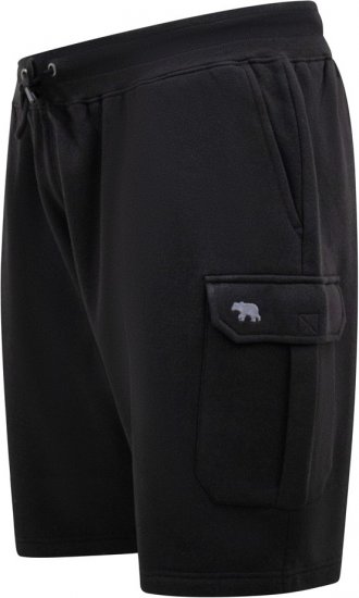 D555 Wigan 2 Elasticated Waist Fleece Cargo Shorts Black - Спортни панталони & Kъси панталони - мъжки спортни панталони големи размери