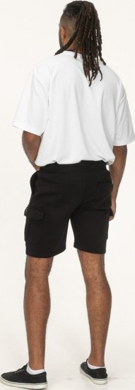 D555 Wigan 2 Elasticated Waist Fleece Cargo Shorts Black - Спортни панталони & Kъси панталони - мъжки спортни панталони големи размери