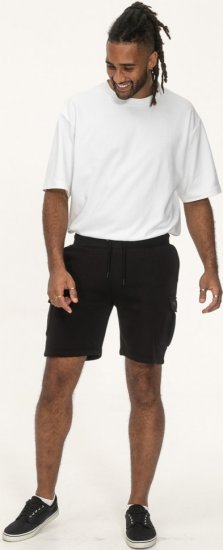 D555 Wigan 2 Elasticated Waist Fleece Cargo Shorts Black - Спортни панталони & Kъси панталони - мъжки спортни панталони големи размери