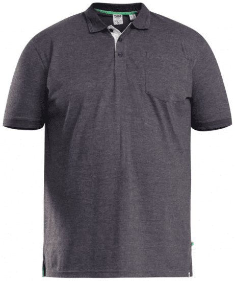 D555 Grant Polo Shirt Charcoal - Поло тениски - мъжки тениски с яка големи размери