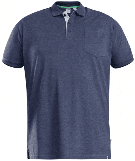 D555 Grant Polo Shirt Denim Blue - Поло тениски - мъжки тениски с яка големи размери