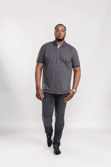 D555 Grant Polo Shirt Charcoal - Поло тениски - мъжки тениски с яка големи размери