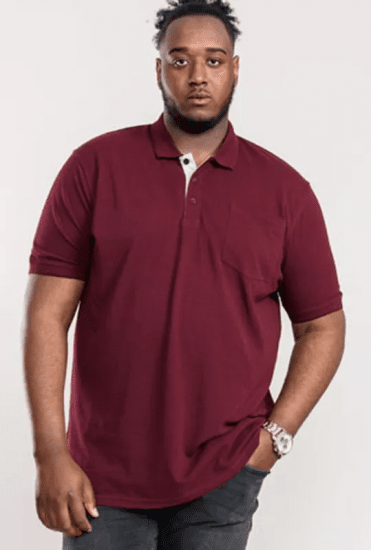D555 Grant Polo Shirt Maroon - Поло тениски - мъжки тениски с яка големи размери