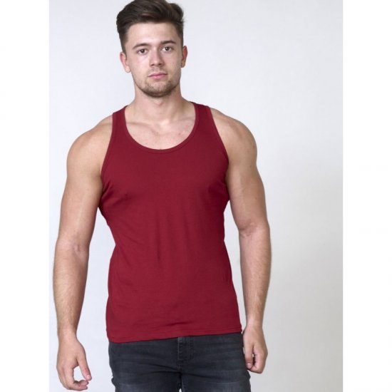 D555 Fabio Tanktop Red - Тениски - мъжки тениски големи размери