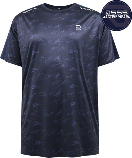 D555 Solihull Dry Wear Light Weight Poly Crew Neck T-Shirt Navy - Спортни дрехи & Връхно облекло - мъжки спортни екипи големи размери