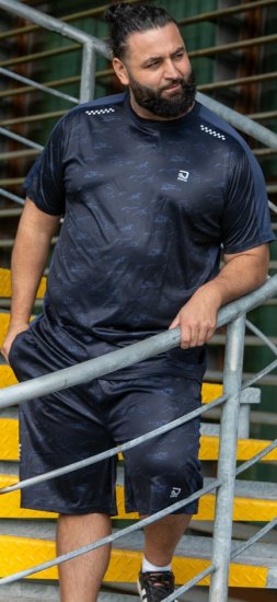 D555 Solihull Dry Wear Light Weight Poly Crew Neck T-Shirt Navy - Спортни дрехи & Връхно облекло - мъжки спортни екипи големи размери