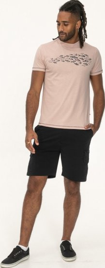 D555 Bournemouth Shoal Of Fish Printed Crew Neck T-Shirt Pink - Тениски - мъжки тениски големи размери