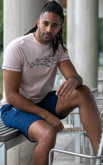 D555 Bournemouth Shoal Of Fish Printed Crew Neck T-Shirt Pink - Тениски - мъжки тениски големи размери