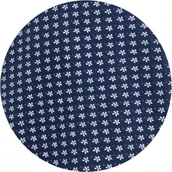 D555 Coventry AOP Polo Shirt Jacquard Collar & Ribbed Cuffs Navy - Поло тениски - мъжки тениски с яка големи размери