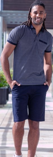 D555 Newcastle Polo Shirt Grey - Поло тениски - мъжки тениски с яка големи размери