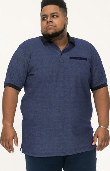 D555 Newcastle Polo Shirt Grey - Поло тениски - мъжки тениски с яка големи размери