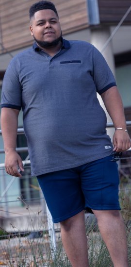 D555 Newcastle Polo Shirt Grey - Поло тениски - мъжки тениски с яка големи размери
