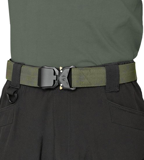 D555 Dale Tactical Stretch Webbing Belt with Heavy Duty Quick Release Buckle Khaki - Колани - мъжки колани големи размери