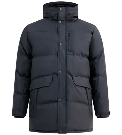 D555 Wolverhampton Quilted Padded Jacket with Hood Black - Якета - мъжки якета големи размери