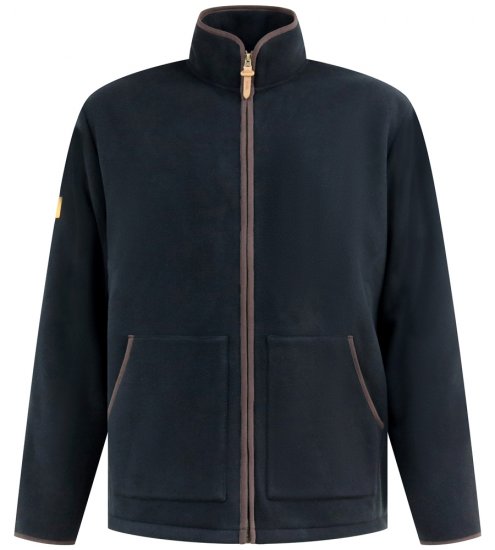 D555 Louth Micro Fleece Jacket with Sherpa Lining Black - Якета - мъжки якета големи размери