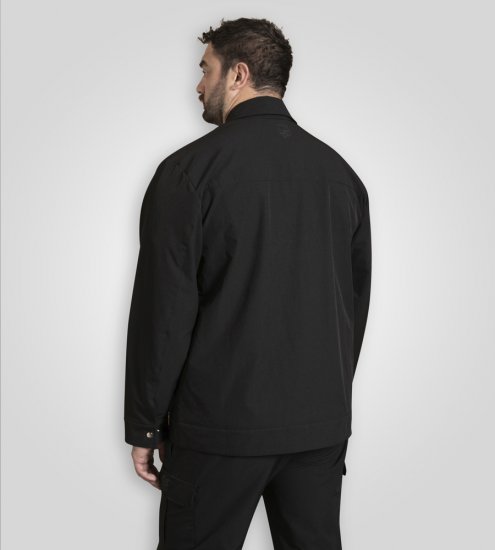 D555 Wimbledon Couture Stretch Jacket with Zipper Black - Якета - мъжки якета големи размери