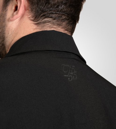 D555 Wimbledon Couture Stretch Jacket with Zipper Black - Якета - мъжки якета големи размери