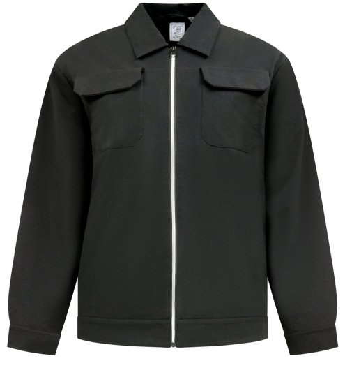 D555 Wimbledon Couture Stretch Jacket with Zipper Black - Якета - мъжки якета големи размери