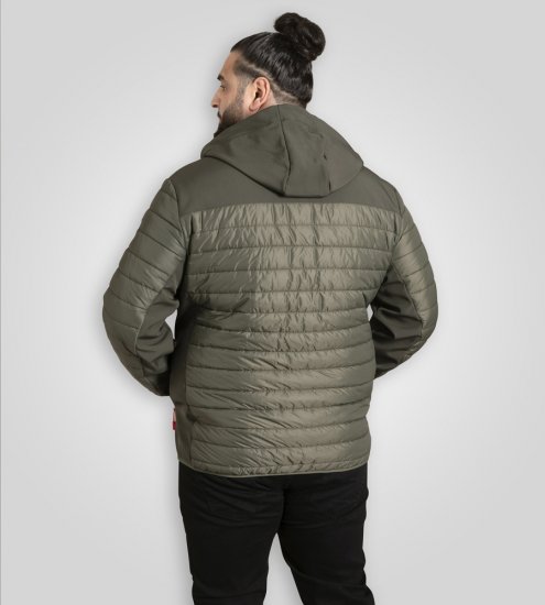 D555 Northfield Hybrid софтшел яке с качулка каки - Якета - мъжки якета големи размери