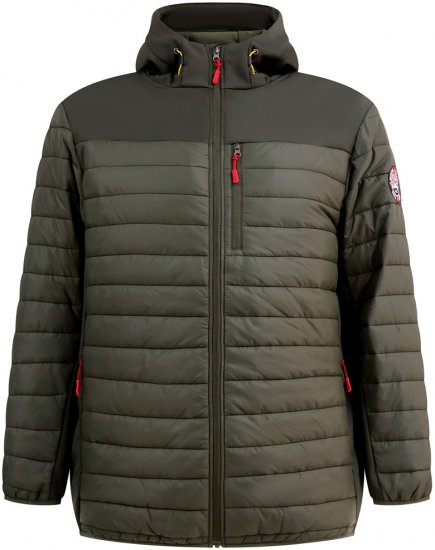 D555 Northfield Hybrid софтшел яке с качулка каки - Якета - мъжки якета големи размери