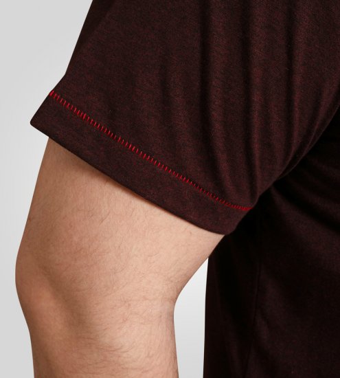 D555 Barnsley Guitar and Amp Crew Neck T-Shirt Burgundy - Тениски - мъжки тениски големи размери