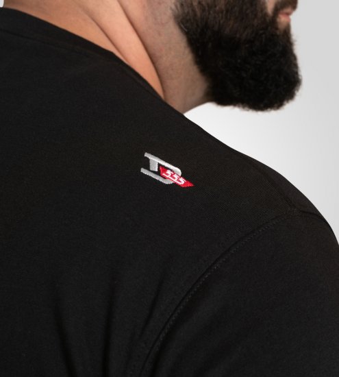 D555 Ginza Tokyo with Dragon Crew Neck T-shirt Black - Тениски - мъжки тениски големи размери