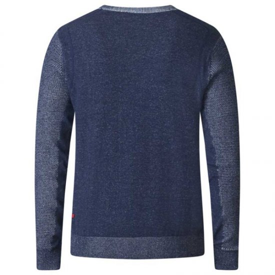 D555 Bryson Crewneck Sweater with Pocket Navy - Суичъри & cуичъри с качулка - мъжки суичъри големи размери