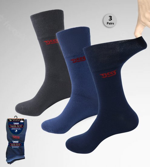 D555 Harold 2 Multi Color Pack of 3 Extra Wide Comfort Fit Socks - Бельо & Бански шорти - Мъжко бельо големи размери