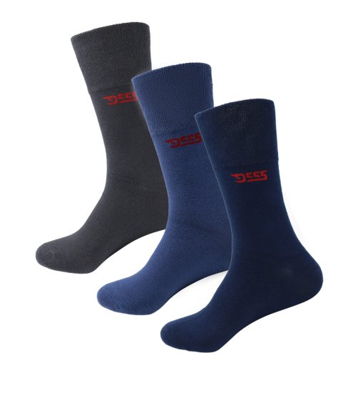D555 Harold 2 Multi Color Pack of 3 Extra Wide Comfort Fit Socks - Бельо & Бански шорти - Мъжко бельо големи размери