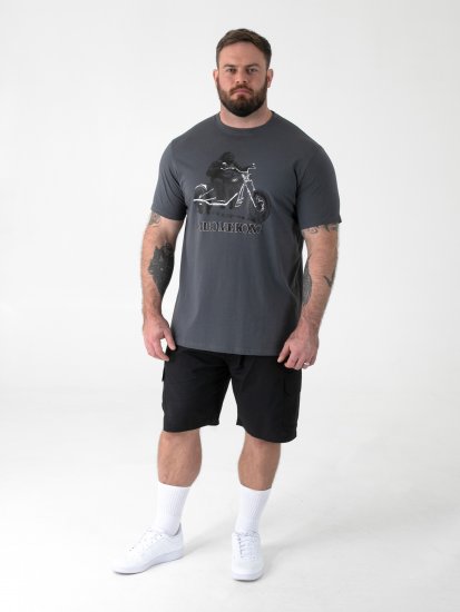 D555 Craig Gorilla Biker Тениска с Щампа Тъмносив - Тениски - мъжки тениски големи размери