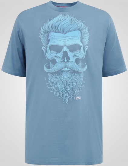 D555 Miller Bearded Skull Тениска с Щампа - Тениски - мъжки тениски големи размери